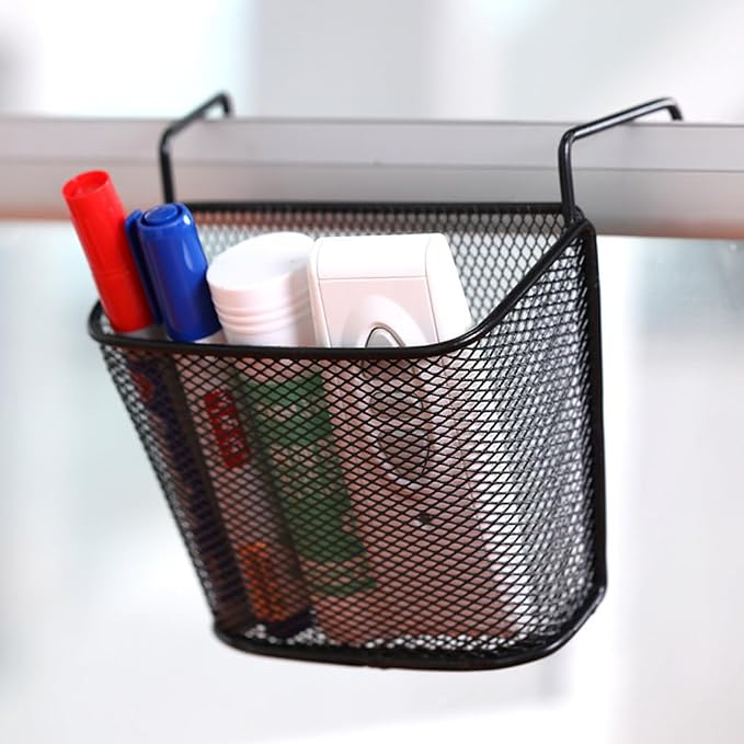 Operitacx Hanging Organizer Office Supply Rack Multifunctional Storage Basket for Pens Pencils Makeup and More Convenient Over-door Design for Office Bedroom Kitchen
