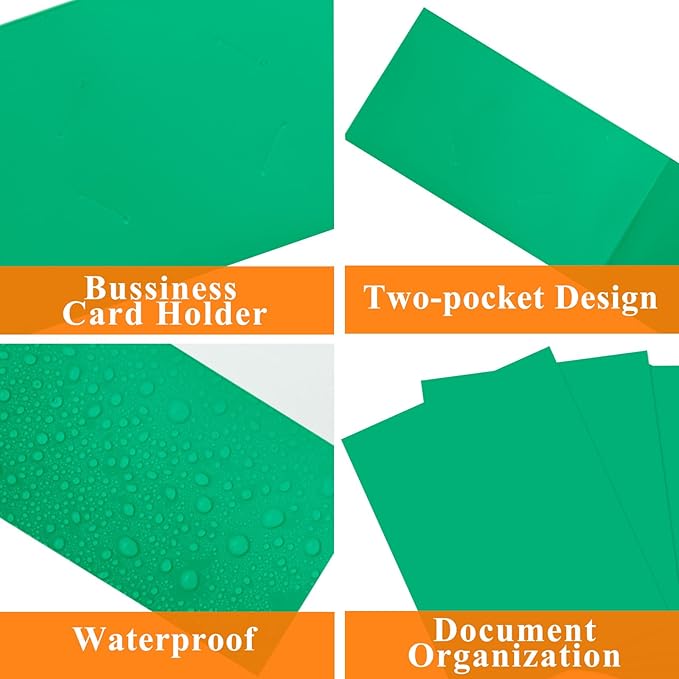 pmybupo 25Pcs Green Folders with Pockets,2 Pocket Folders Bulk,Holds 100 Sheets (50 per Pocket),Assorted Colors,Office Or School