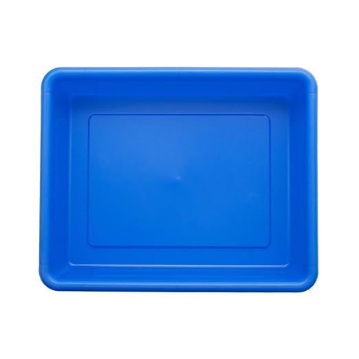 School Smart Sturdy Plastic Storage Tray, Multifunctional Design for Classroom, Home, and More, Letter Size, Blue