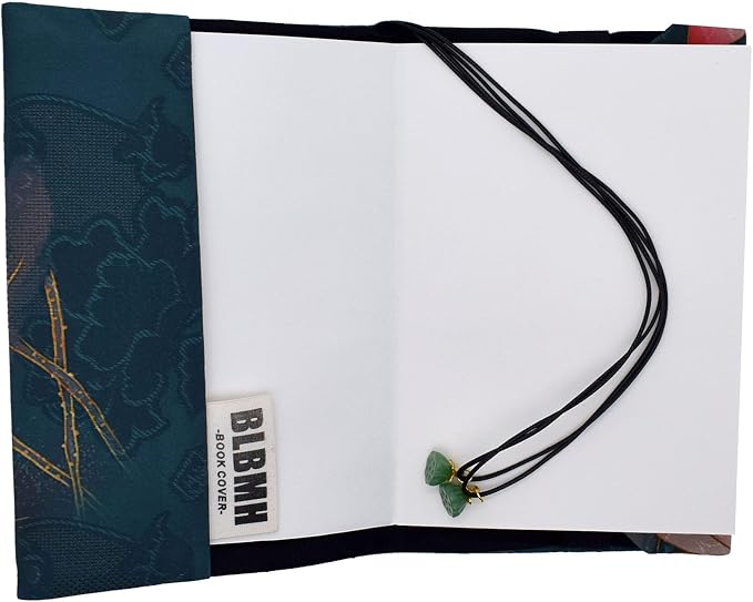 BLBMH A6 Book Cover 4x6 | Non-Stretch Fabric Sleeve with Bookmark | Handmade Washable Protector for Paperback Bible Journal Notebook | Gift for Women Readers - Lotus