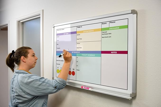 Pain Control with Color Hospital Whiteboard - 60in x 40in