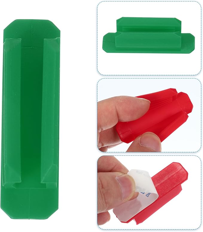 PATIKIL Pen Holder for Desk, 30 Pack Adhesive Pencil Holders Silicone Pencil Holder for Classroom Office Accessories Teacher Supplies, Green