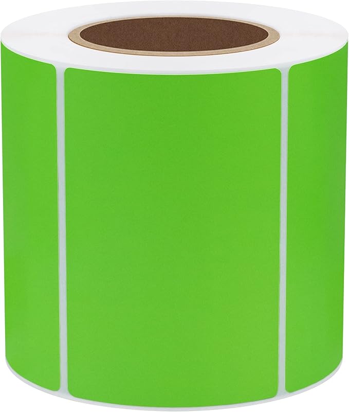 Hybsk 3x2 inch Color Direct Thermal Labels for Shipping, Barcodes, Address, Compatible with Rollo Label Printer & Zebra Desktop Printers (3"x2",Green)