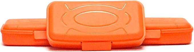 Mintra Home Utility Boxes - 450ml ORANGE 3pk - (7.7inW x4.0inD x1.61inH) - great utility box, storage box for pencils, crayons, pens, crafts and other small items
