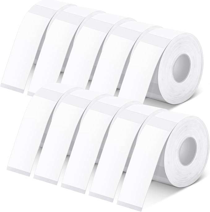 Gersoniel 1600 Pcs Label Tapes Compatible with D30 Label Printer Laminated Labeling Stickers Thermal Labels for Home Office