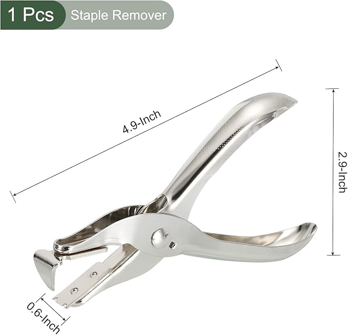 YOKIVE 1 Pcs Staple Remover, Heavy-Hand Puller | Remove Staples Great for Office Home Furniture Desktop (Silver)