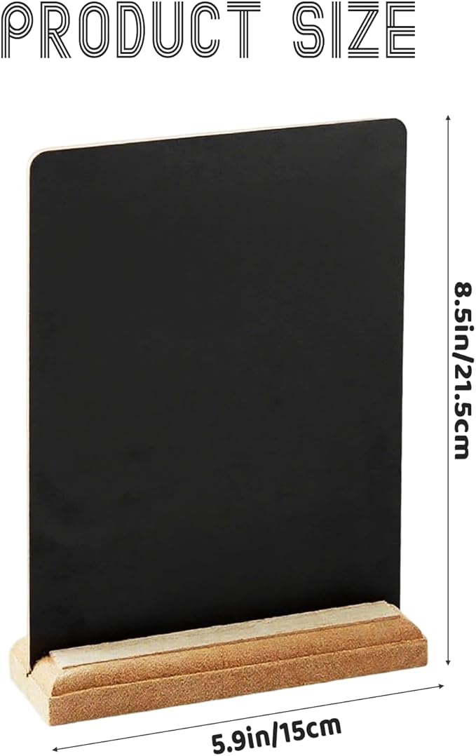 Mini Chalkboard Signs,Small Chalkboard Signs with Stand,Desktop Chalk Board (1 Pack 8x6 in)