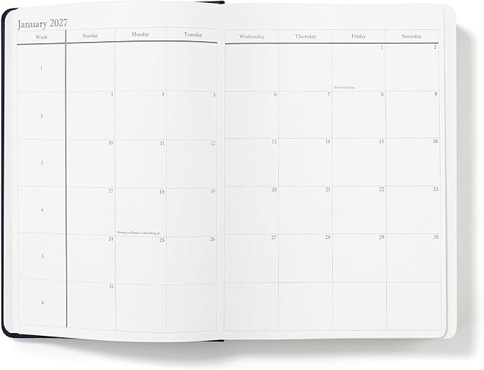 Wykeham's Executive 2026-27 Daily Journal Planner – Mid-Year Academic Diary (Personalized Royal Blue, 8.5"×5.5")