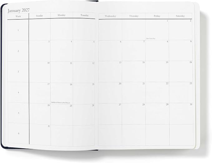 Wykeham's Executive 2026-27 Daily Journal Planner – Customization Available – Mid-Year Academic Diary – July 2026 to June 2027 (Royal Blue, 8.5"×5.5")
