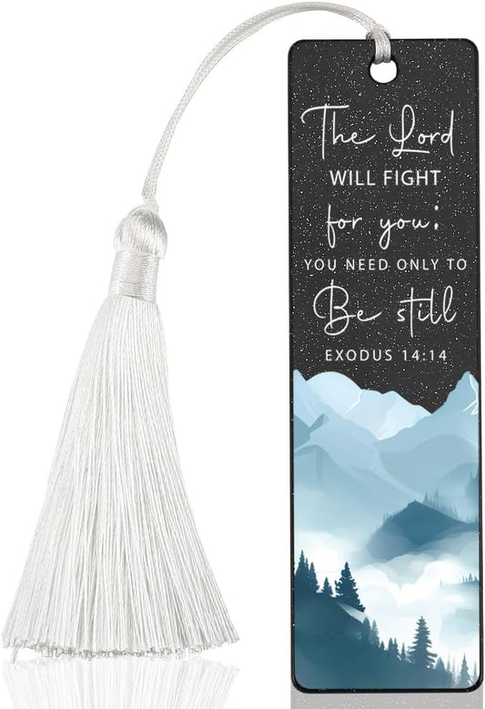 Christian Comfort Bookmark, Reassuring Gift for Believers, Peaceful Present for Spiritual Readers, Believer Comfort Gift, Unique Mountain Mist & Scripture Design Bookmark, WCB36