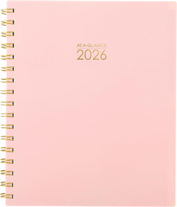 AT-A-GLANCE 2026 Planner, Weekly & Monthly, 7" x 8.75", Medium, Harmony, Sunset Coral (1099-805-27-26)