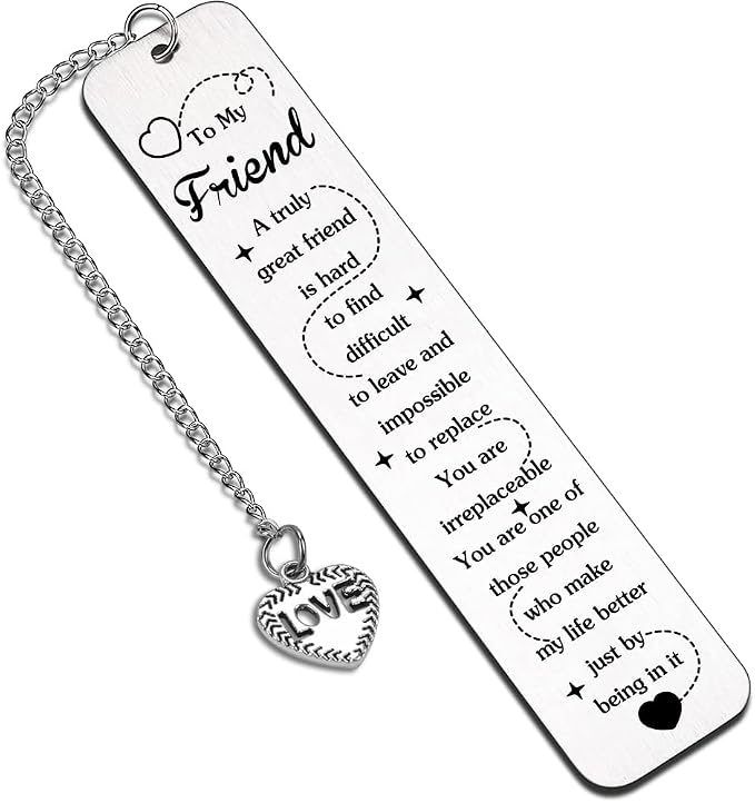 Quimoy Friend Bookmark for Women, Book Lovers Gifts, Friendship Gift for Woman，Best Friend Birthday Gifts for Women Friendship, Book Marks for Reading Friends Besties