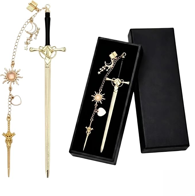 Fantasy Sword Bookmark Gifts - Charm Sun Metal Book Mark Funny Tarot Aesthetic Page Marker for Reading Lover Women Men Kids Students Teachers Reader Bookish Birthday School Office Supplies