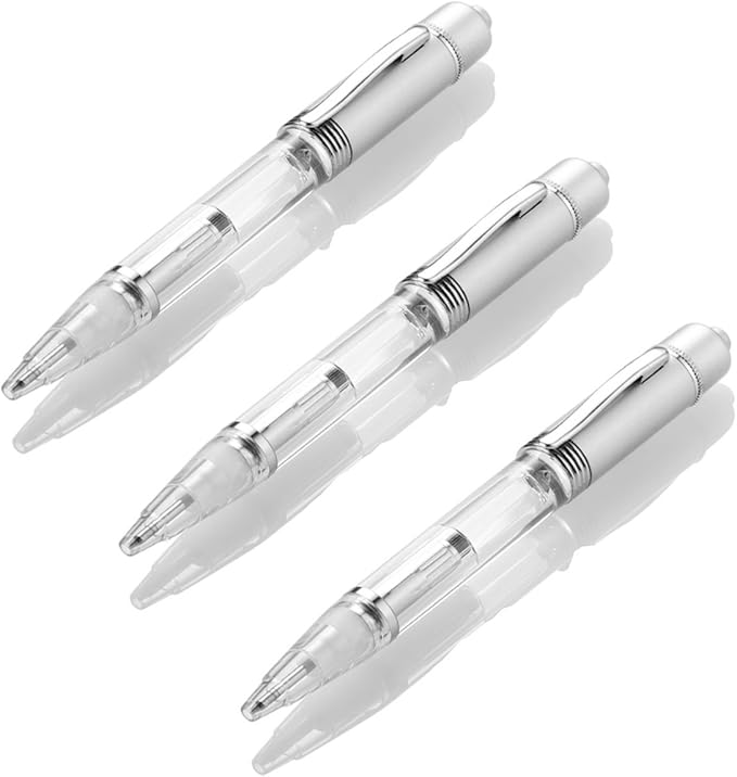 Glovion Led Light Pen,Penlight for Nighttime Writing -Red- Pack of 3 Pens