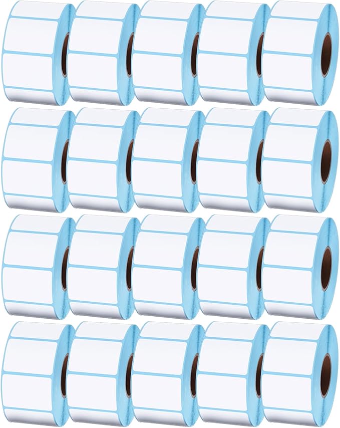 Self Adhesive Label Sticker Address Labels Blank Roll, Direct Thermal Label Stickers Suitable for Labelling Envelopes,35×25mm×800