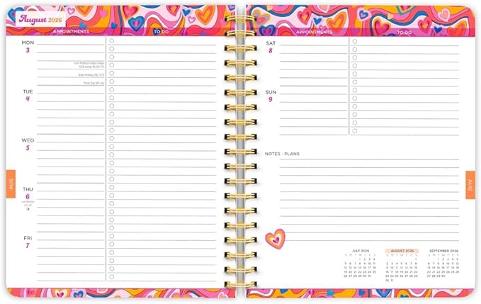 House of Turnowsky OFFICIAL | 2027 6 x 7.75 Inch 18 Months Weekly Desk Planner | Foil Stamped Cover | July 2026 - December 2027 | Plato | Planning Stationery