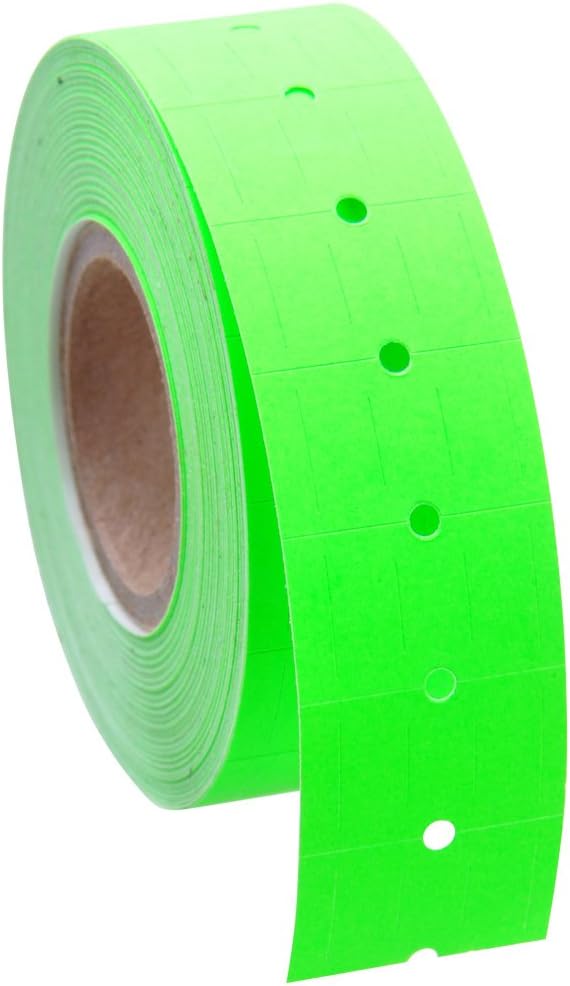 Fluorescent Green Labels to fit Towa® GS Series/Halmark/Century Price Guns 16 Pack (Free Ink roll Included)