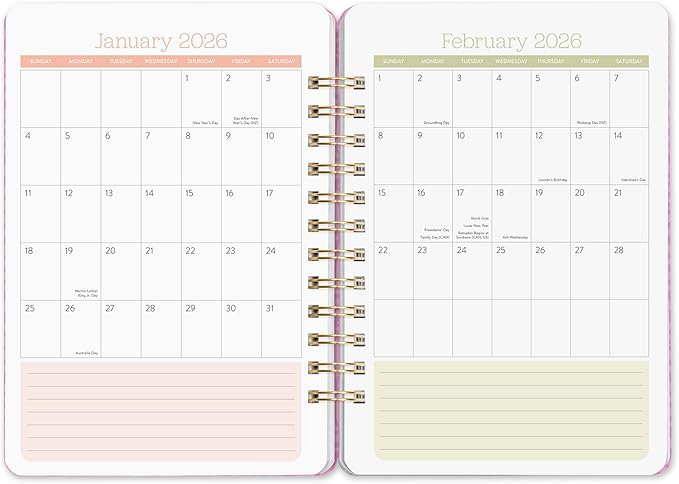 Orange Circle Studio Academic Planner 2026, Catching Colors, Do It All Planners, 17-Month Wire-O Bound Planner for School or Work, Dotted Grid Week-Per-Spread View, To-Do Lists, Budget & Goal Trackers