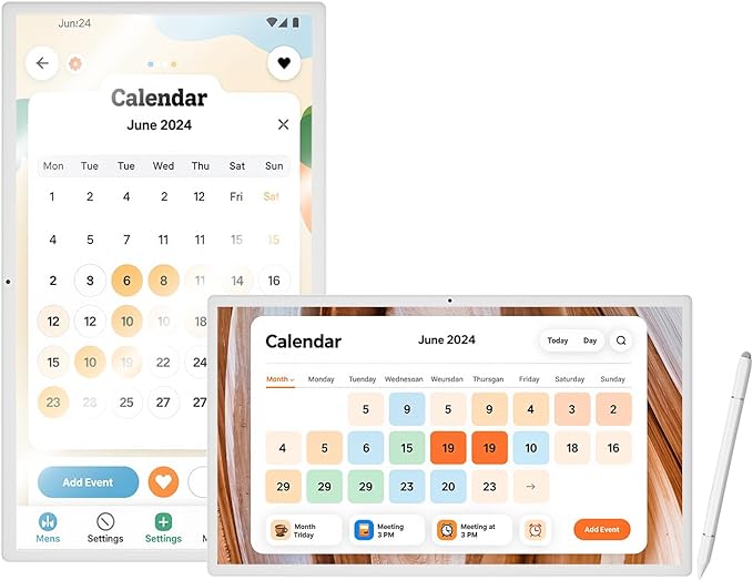 32 inch Digital Calendar,electronic digital wall touch screen smart calendar with Google Play Multi-calendar Sync for planner&personal organizers Wall/Desk Stand