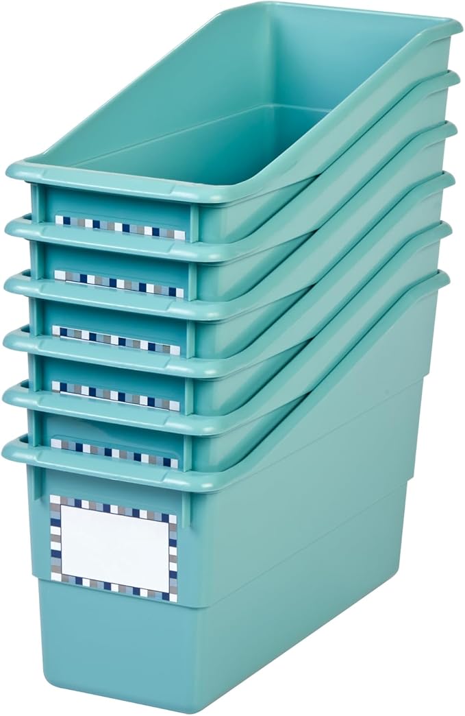 Really Good Stuff Durable Book and Binder Holder - 6 Pack, 5.25" x 12.5" x 7.5", Classroom Organization & Decor