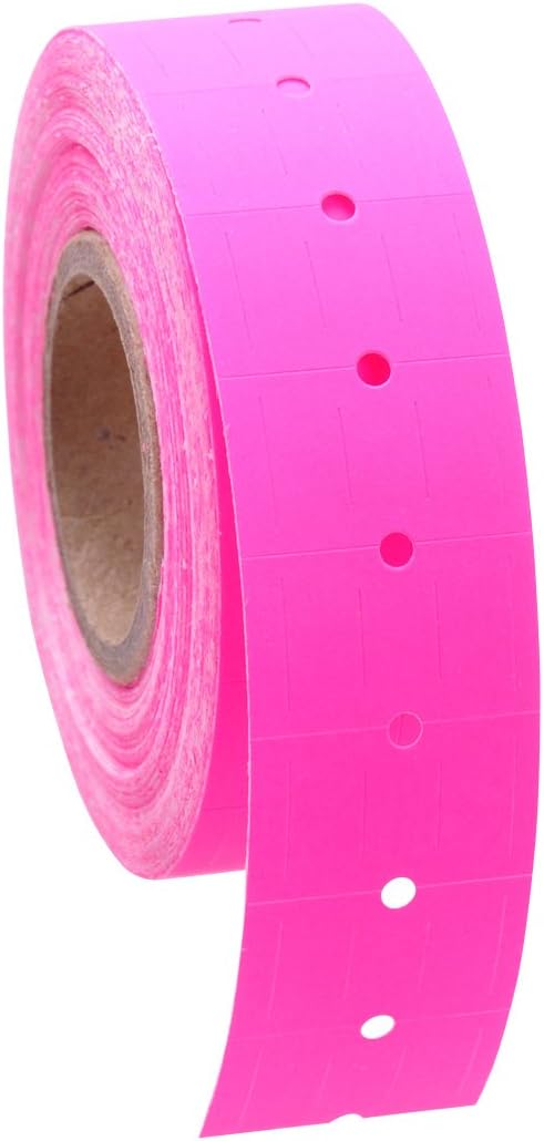 Fluorescent Pink Labels to fit Towa® GS Series/Halmark/Century Price Guns 16 Pack (Free Ink roll Included)