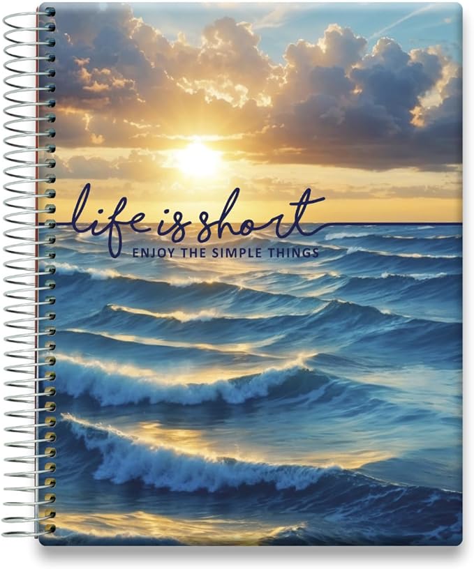 Tools4Wisdom Planner 2026-2027 - Dated April 2026-2027 June - Weekly Monthly Daily Academic Year Calendar with Stickers, Tabs, Pocket & Thick Paper - Spiral Bound 8.5x11 Hardcover - A6J7 - Blue Sunrise