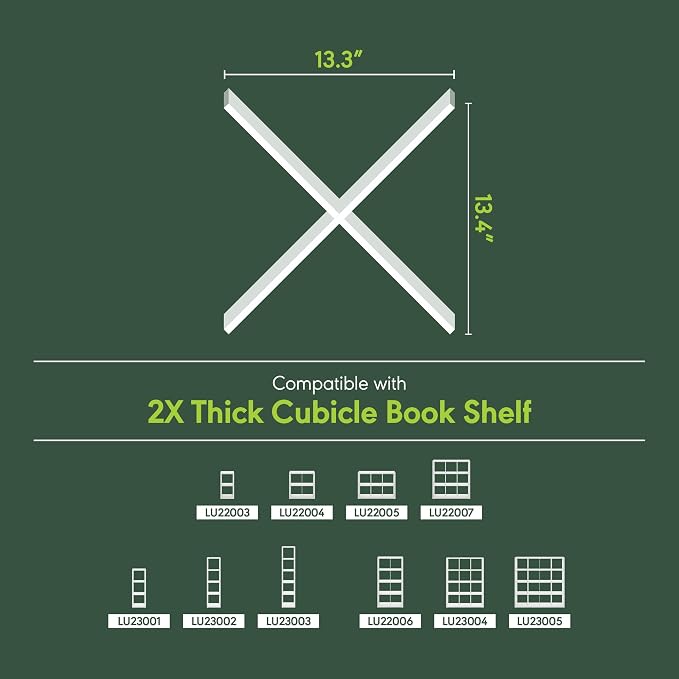 Furinno Cubicle Cube Insert, X-Shelf Cube Organizer, Fits into Furinno Extra Thick Cubes, for Organizers and Storage, White (Does not fit IKEA Kallax Shelving)