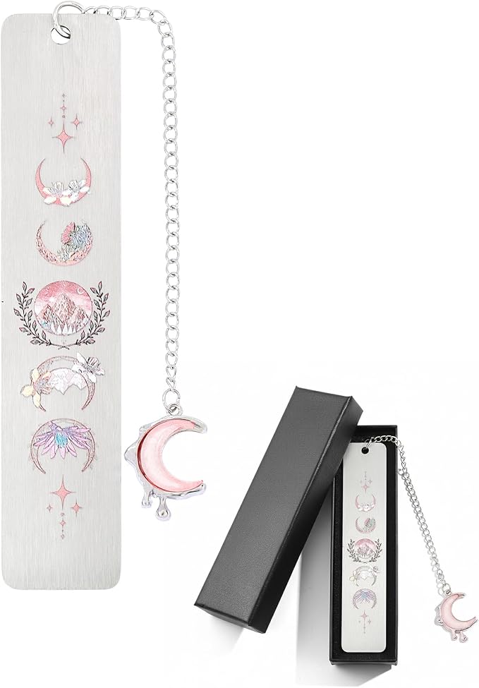 Acotar FAE Romance Metal Bookmark,The Night Court Feysand Fantasy Bookmarks,Reading Gift for Women Book Lovers and Fans of The Court of Thorns and Roses (Pink Acotar)