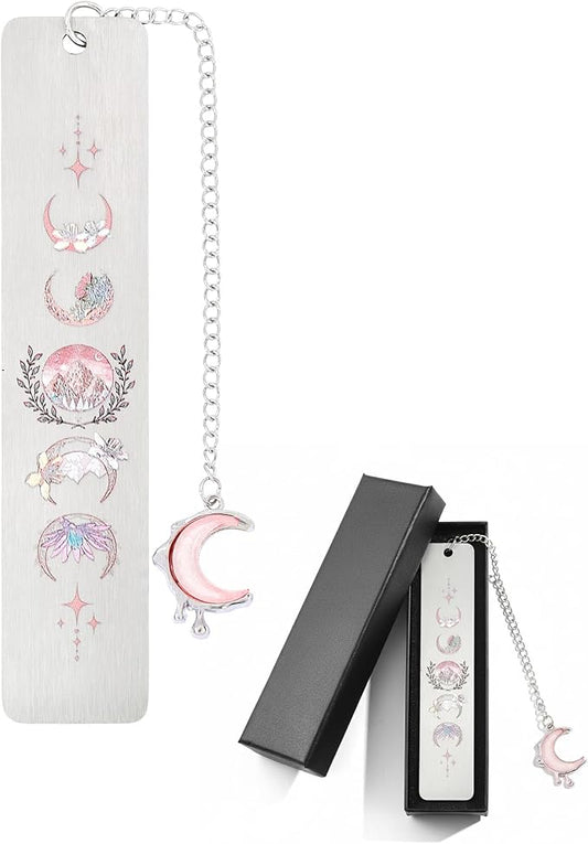 Acotar FAE Romance Metal Bookmark,The Night Court Feysand Fantasy Bookmarks,Reading Gift for Women Book Lovers and Fans of The Court of Thorns and Roses (Pink Acotar)