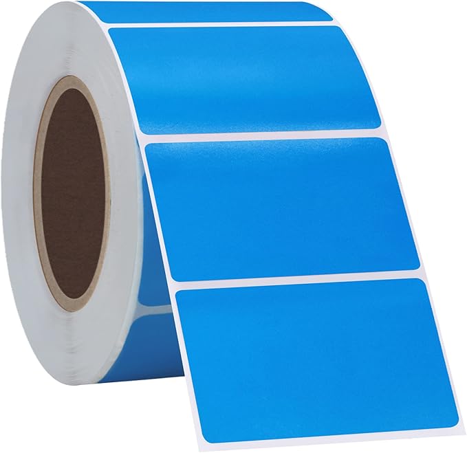 Hybsk 2.25x1.25 inch Color Direct Thermal Labels for Shipping, Barcodes, Address, Compatible with Rollo Label Printer & Zebra Desktop Printers (2.25"x1.25",Blue)