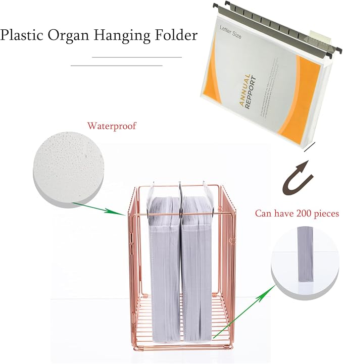 Large Capacity Plastic Hanging Folder, 30 Pack Reinforced Extended Hanging Folder Letter Size, Heavy 2-inch Expansion, Office Hanging Folder Organizer, White Transparent
