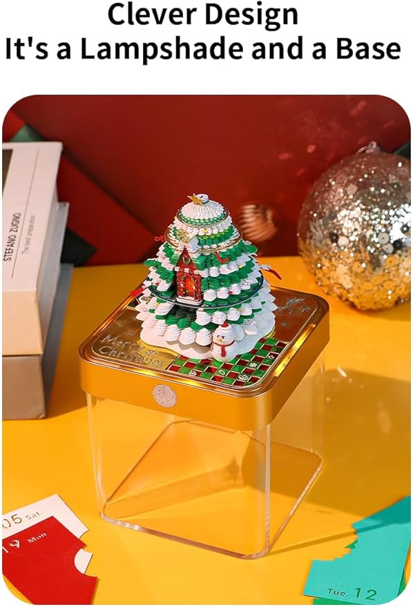 3D Calendar 2026 with Memo Pad Notepad, Timepiece 2026 Planner, Tear-Away 3D Artsy Pads, Creative Perpetual Organizer, Ideal New Year Gift for Office & Home (With Daily Calendar & Light-Buttery Not Included)