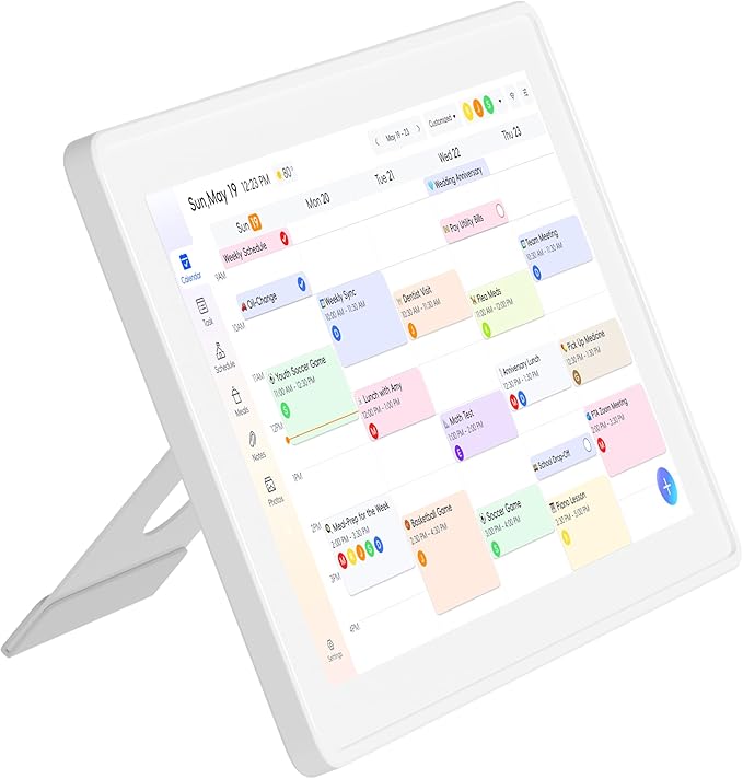 15.6 Inch Digital Family Calendar, All-in-One Smart Organizer with Photo Frame, Wall-Mountable, Task Management, Schedule Planner, White