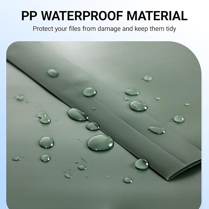 Plastic Hanging File Folders, 6 Pack Olive Hanging Folders，Letter Size with 1/5-Cut Tabs, Strong for Bulk Files, Documents and Paper, Office & Home Filing