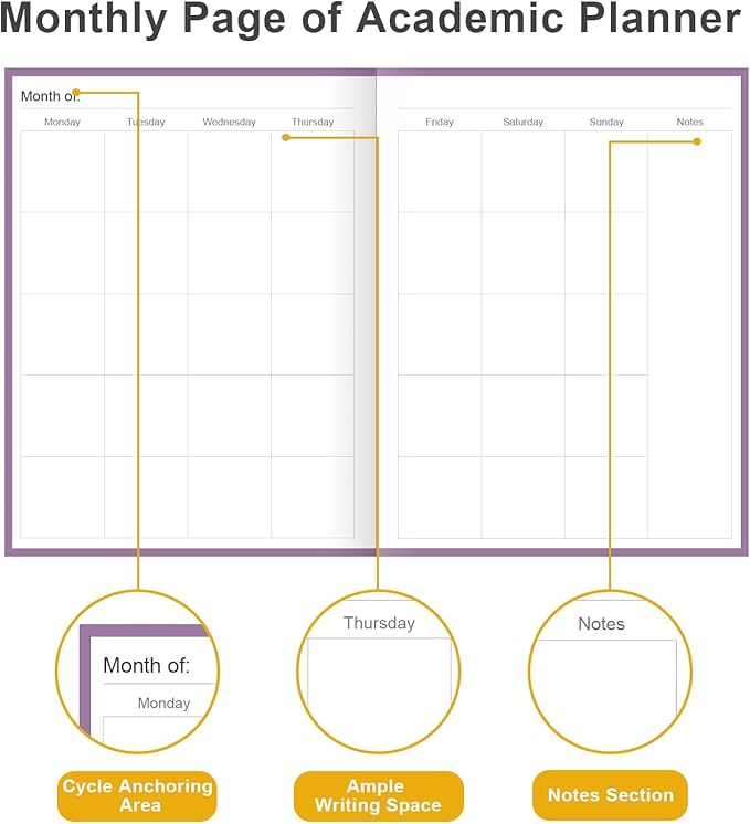 Academic Planner for 2026-2027 or Anytime – 8.5" x 11" Undated Weekly Student Planner For Homeschool, High School, College & Nursing Students, 200 Pages, Green Leaf