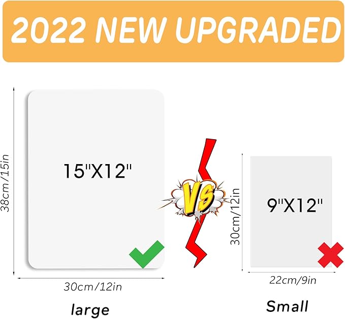 Stondino 12 Pack Big Dry Erase Lapboard- 2023 Edition 12 x 15 inch Large Double-Sided White Boards Office & School Supplies for Teachers/Students/Children/Classroom, Reusable Double-Sided Whiteboard