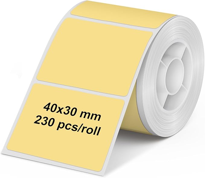 Olympia Label Roll for PM220 Mix Pack Coloured 40 × 30 mm Transparent Labels for Label Printers PM220 Waterproof and Abrasion Resistant