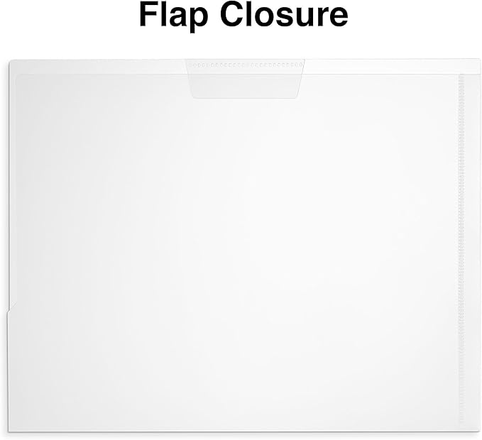 Staples Poly File Jackets, Letter Size, Clear Durable Document Sleeves with Expanding Sides for Filing & Organization – 5/Pack