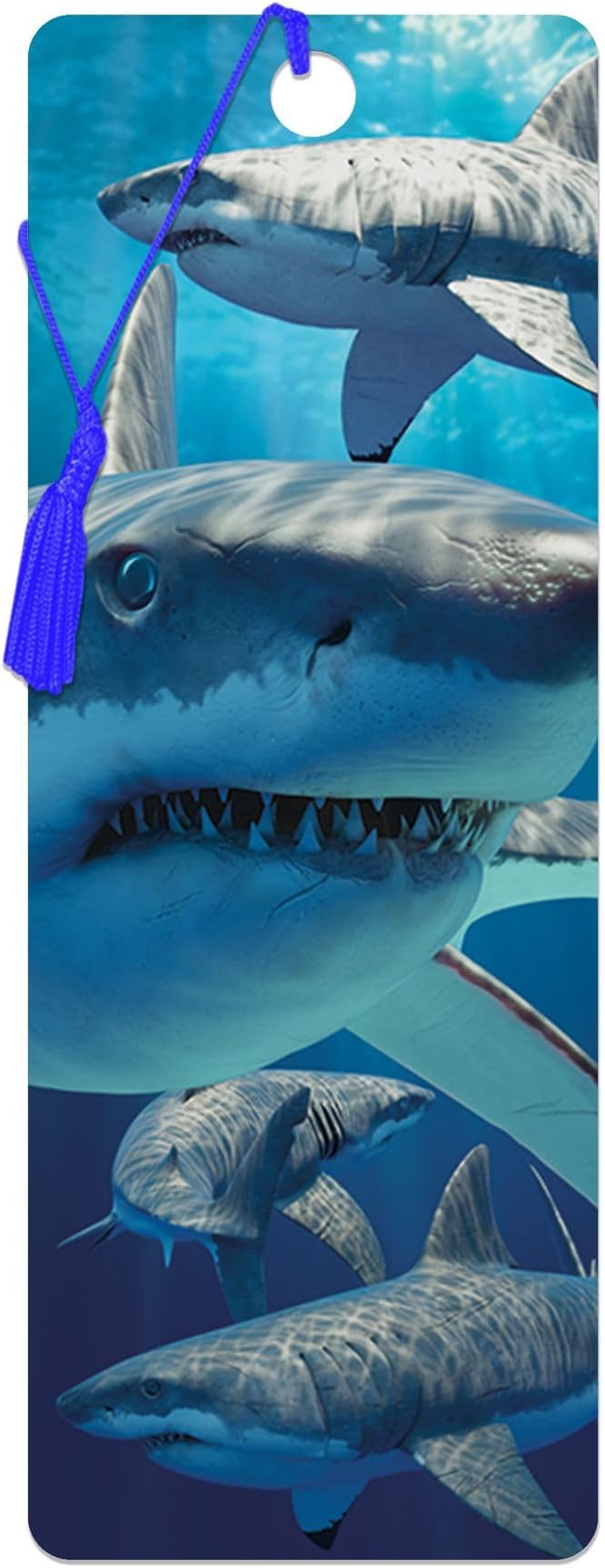 3D LiveLife Bookmark - Great White Shark from Deluxebase. Cute Lenticular Shark Page Marker. Animal Themed Accessories for Book Lovers. Small Gifts for Men, Women, Writers and Teachers.