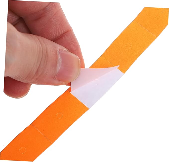 10rolls Double Line Price Label Paper Orange Price Tag Stickers Roll for Marker Accessories Easy to Use Enhanced Organization Labels Per Roll