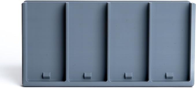 Remote Holder Organizer Pedestal Caddy compatible with Lutron Pico Remotes, Anti-Slip Feet, Holds 4 Remotes, Grey, Indoor Use Only