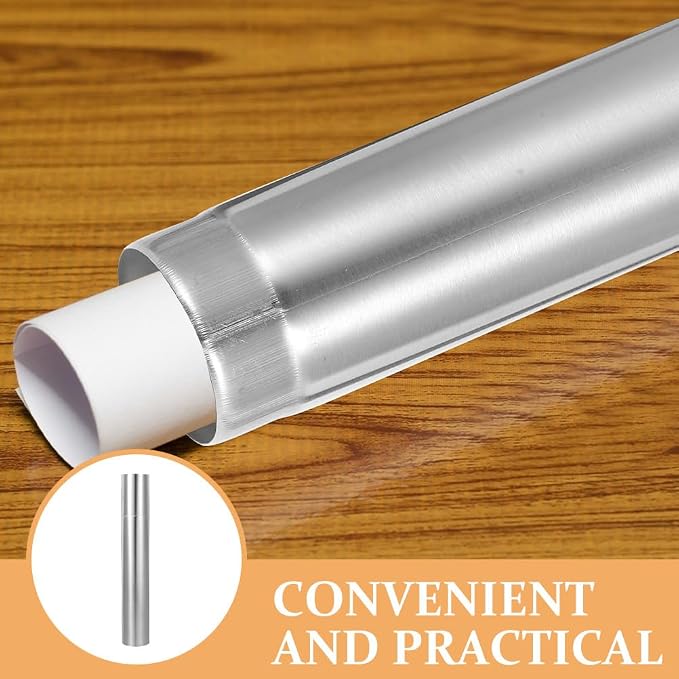 BESPORTBLE Vintage Certificate Storage Tube Stainless Steel Birth Certificate Holder Decorative Diploma Scroll Tube for Home And Travel 13. 77 Inch