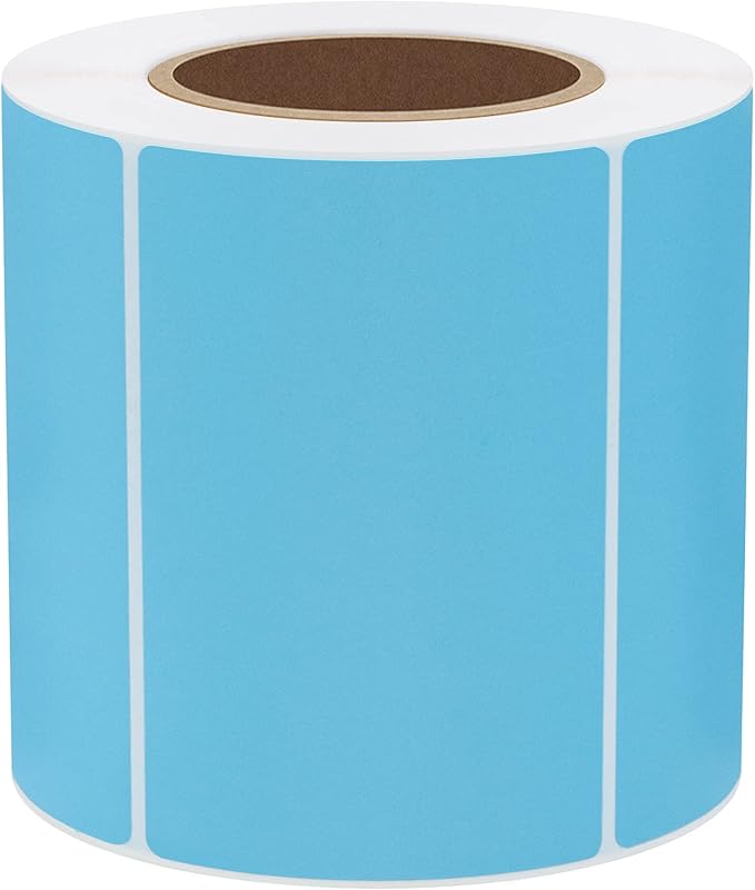 Hybsk 3x2 inch Color Direct Thermal Labels for Shipping, Barcodes, Address, Compatible with Rollo Label Printer & Zebra Desktop Printers (3"x2",Light Blue)
