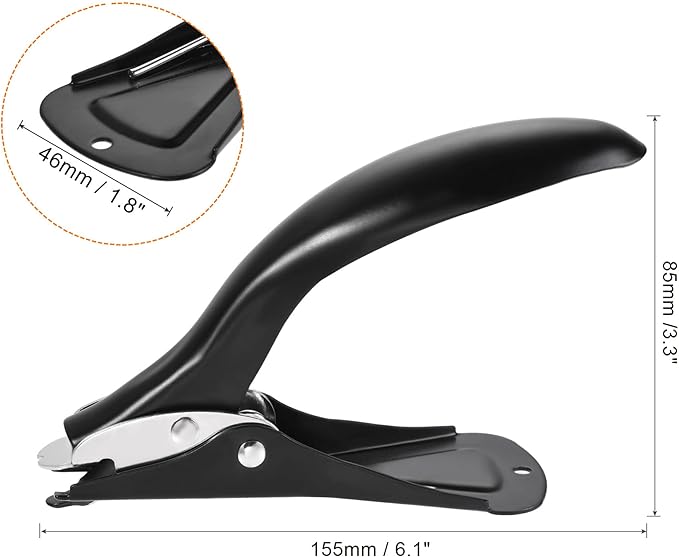 MECCANIXITY Staple Remover Tools, Heavy Staplers Puller for Office Home Business, Black Pack of 2