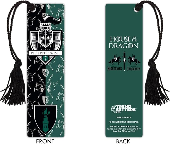 House of Dragon – House of Hightower – 2” X 7” Glossy Tassel Bookmark – Officially Licensed Merchandise USBMP1003
