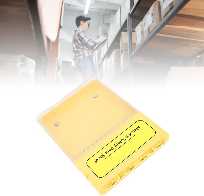 banapoy Visual Document Storage Box, Magnetic Wall Mount MSDS File Storage Box, Water Proof Outside Project Data Display Case, Safety Document Paper Holder