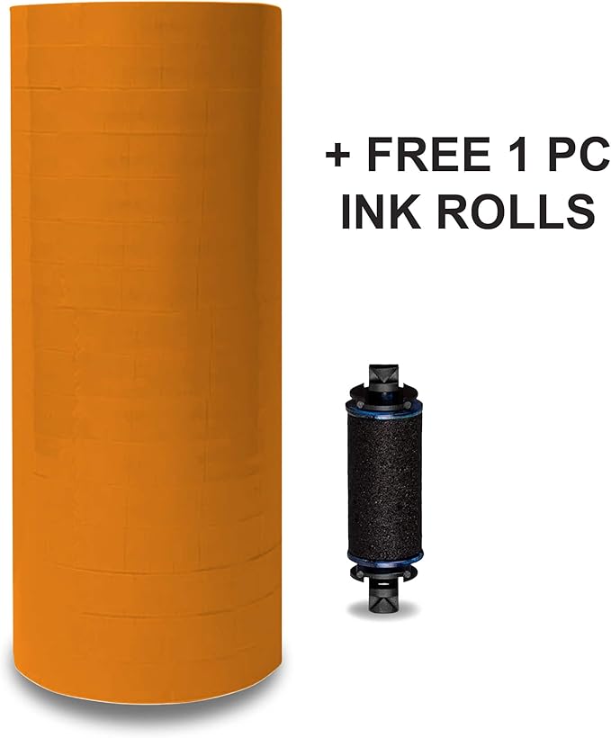 Orange Pricing Labels for Monarch Price Labeler 1 Sleeve,16 Rolls