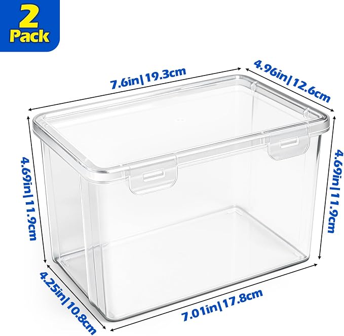 2 Pack Video Game Holder for Switch Game Storage Box Store 18 Cases, Media Storage Organizer, Clear Plastic Storage Box