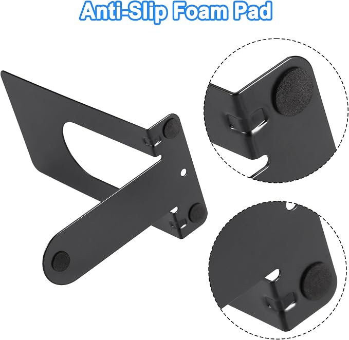 JIANTA Small Book Ends, Bookends for Shelves, Heavy Duty Metal Bookends, Black Non-Skid Bookshelf Holder Stand for Home, Office, Library, School (5.1 x 3.9 x 2.7 in, 6 Pairs)
