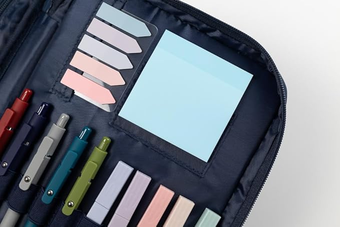 S.F. Creations Premium Bible & Book Carrying Case with Journaling Accessories - Convenient for Men, Women, Teens, and Kids, Navy (Navy)